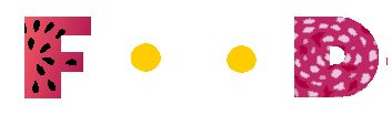 Food.  Title done in food shapes 